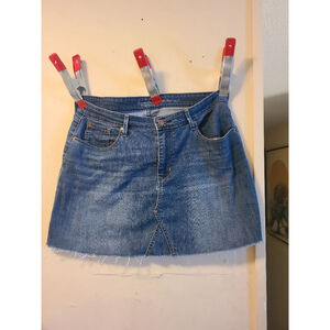 Women's Signature Levi Strauss Denim Skirt Blue Size 12